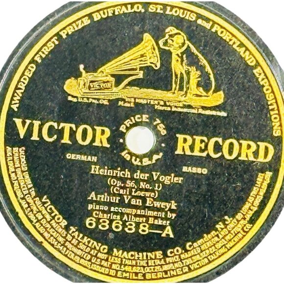 Arthur Van Eweyk Heinrich Der Vogler 63638 Victor Record Classical 78 RPM Shella - Picture 2 of 4